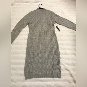 Gray Sweater MIDI Dress